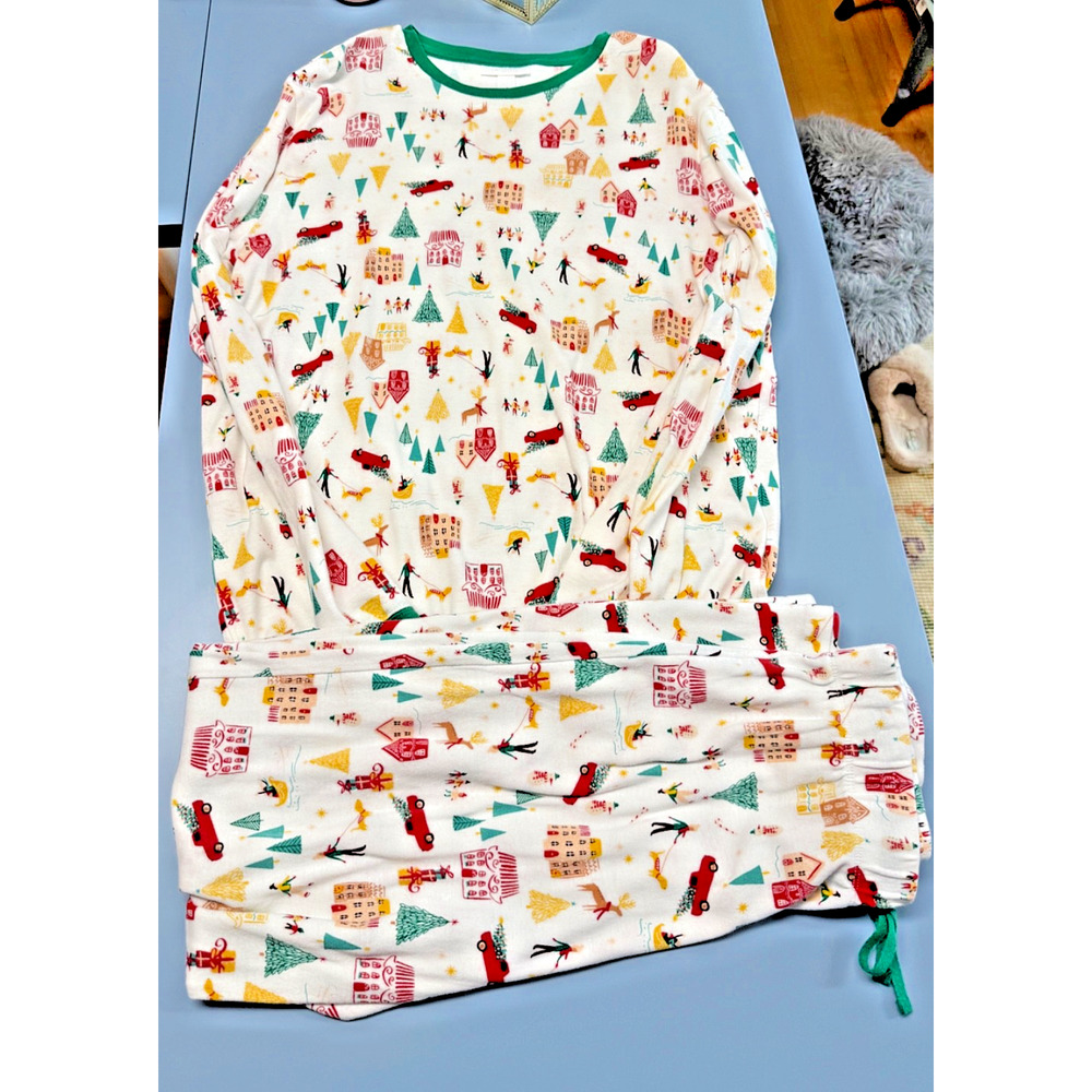 Men's LC Lauren Conrad Sz MED M 100% Cotton Christmas Pajamas Set, 2960